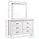 Montauk Grey 6 Drawer Youth Dresser And Mirror
