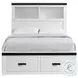 Montauk Modern White Full Storage Platform Bed