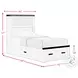 Montauk Modern White Twin Storage Platform Bed