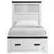 Montauk Modern White Twin Storage Platform Bed