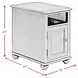 Chad Cherry Rectangular Chairside Table with USB Charging
