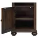 Chad Cherry Rectangular Chairside Table with USB Charging