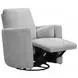 Trenton Vincent Fog Manual Swivel Glider Recliner with Pillows