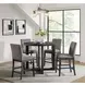 Yorkshire Espresso and Brown Upholstered 5 Piece Counter Height Dining Set