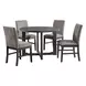 Yorkshire Espresso and Brown Upholstered 5 Piece Dining Set