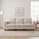 Walterboro Beige 89" Sofa with Storage