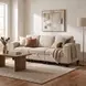 Walterboro Beige 89" Sofa with Storage