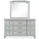 Glenbrook Pebble 9 Drawer Dresser with Rectangular Mirror