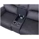 Lovell Gray Power Reclining Console 65" Loveseat with USB Charging
