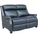 Warrendale Shoreham Blue Leather Power Reclining Living Room Set with Nailhead Trim and USB Charging