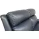 Warrendale Shoreham Blue Leather 60" Power Reclining Loveseat with Nailhead Trim and USB Charging