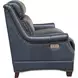 Warrendale Shoreham Blue Leather Power Reclining Living Room Set with Nailhead Trim and USB Charging