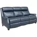 Warrendale Shoreham Blue Leather Power Reclining Living Room Set with Nailhead Trim and USB Charging