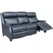 Warrendale Shoreham Blue Leather Power Reclining Living Room Set with Nailhead Trim and USB Charging