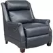 Warrendale Shoreham Blue Leather Power Reclining Living Room Set with Nailhead Trim and USB Charging