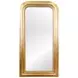 Waverly Gold Leaf Rectangular Floor Mirror With Curved Edges