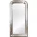 Waverly Silver Leaf Rectangular Floor Mirror With Curved Edges