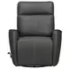 Rovelle Abby Dark Gray Leather Manual Swivel Glider Recliner