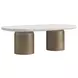 Verge Bronze Metallic and White Marble Top Cocktail Table