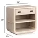 Sunset Cove Sanibel Brown 1 Drawer Open Nightstand with USB Charging