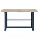 Darcy Beige and Midnight Blue 82" Extendable Rectangular Counter Height Table