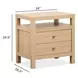 Meadowrise Sandstone Beige 2 Drawer Nightstand with USB Charging