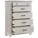 Silver Sands Gray 5 Drawer Chest