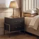 Foxleigh Brown And Antique Brass Nightstand