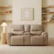 Westchester Platinum 81" Power Reclining Console Loveseat with Power Headrest and USB Charging