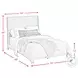 Clare Grey And Almond Full Upholstered Panel Bed