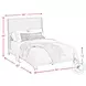 Clare Grey And Almond Queen Upholstered Panel Bed