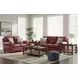 Westfield Cherry 62" Leather Loveseat with Nailhead Trim