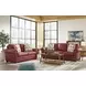 Westfield Cherry Leather Living Room Set with Nailhead Trim