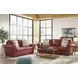 Westfield Cherry 85" Leather Sofa with Nailhead Trim