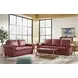 Westfield Cherry 85" Leather Sofa with Nailhead Trim