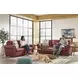 Westfield Cherry 85" Leather Sofa with Nailhead Trim