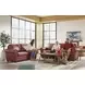 Westfield Cherry 62" Leather Loveseat with Nailhead Trim