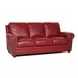 Westfield Cherry 85" Leather Sofa with Nailhead Trim