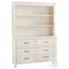 Westfield Brushed White Hutch and Bookcase with 3 Shelves
