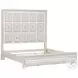 Luciana Semi Transparent Creamy White California King Upholstered Panel Bed