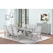 Fiona Mist Gray Upholstered Dining Side Chair Set of 2