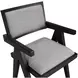 Magnolia Black Short Back Arm Chair Set of 2