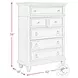 Emiko Light Grey 5 Drawer Chest