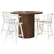 Auden White and Chestnut 5 Piece Counter Height Dining Set