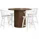 Auden White and Chestnut 5 Piece Counter Height Dining Set