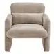 8026 Light Brown Upholstered Accent Chair with Pillow