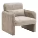 8026 Light Brown Upholstered Accent Chair with Pillow