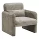 8027 Light Gray Upholstered Accent Chair with Pillow