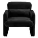 8028 Black Upholstered Accent Chair with Pillow