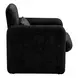 8028 Black Upholstered Accent Chair with Pillow